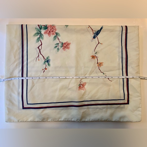 Vintage Springmaid Tranquility Made In USA Bird Flowers Asian 1 Pillowcase Cover - Picture 7 of 7